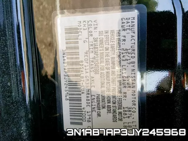 3N1AB7AP3JY245968 фото 2