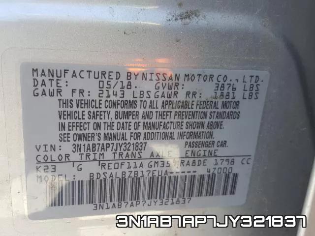 3N1AB7AP7JY321837 фото 2