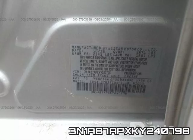 3N1AB7APXKY240798 фото 10