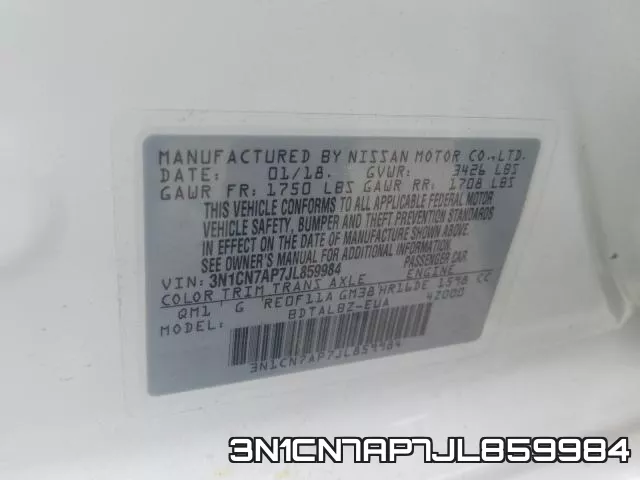 3N1CN7AP7JL859984 фото 2
