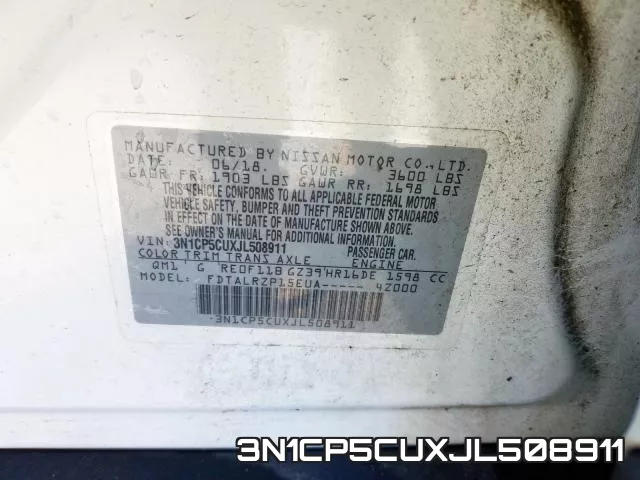 3N1CP5CUXJL508911 фото 2