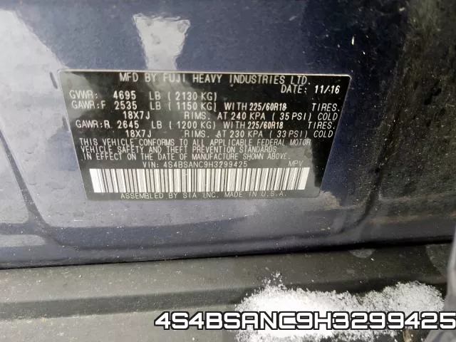 4S4BSANC9H3299425 фото 2