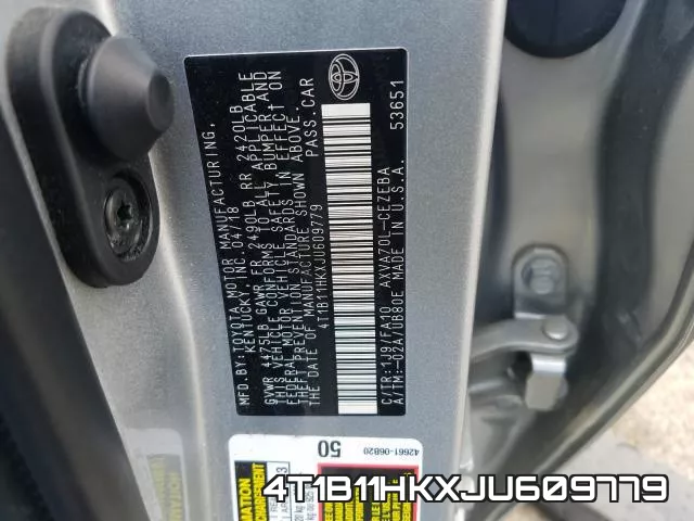 4T1B11HKXJU609779 фото 2