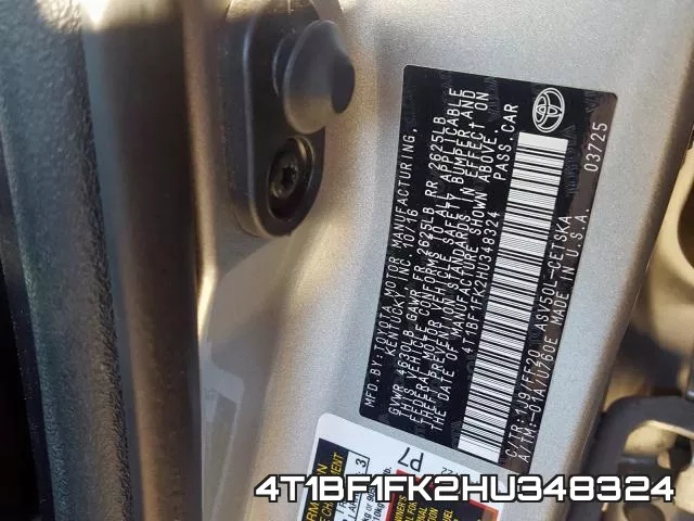 4T1BF1FK2HU348324 фото 2