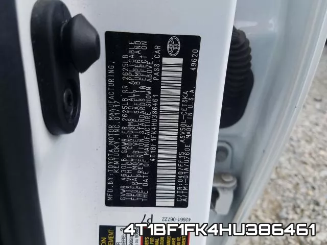 4T1BF1FK4HU386461 фото 2