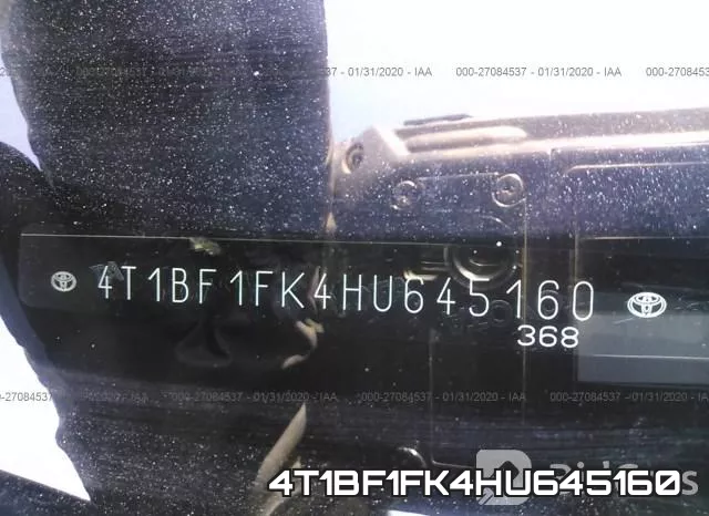 4T1BF1FK4HU645160 фото 9
