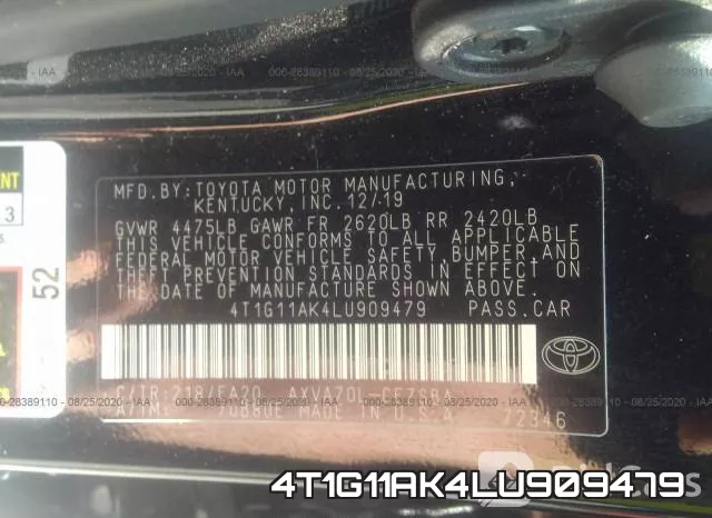 4T1G11AK4LU909479 фото 10