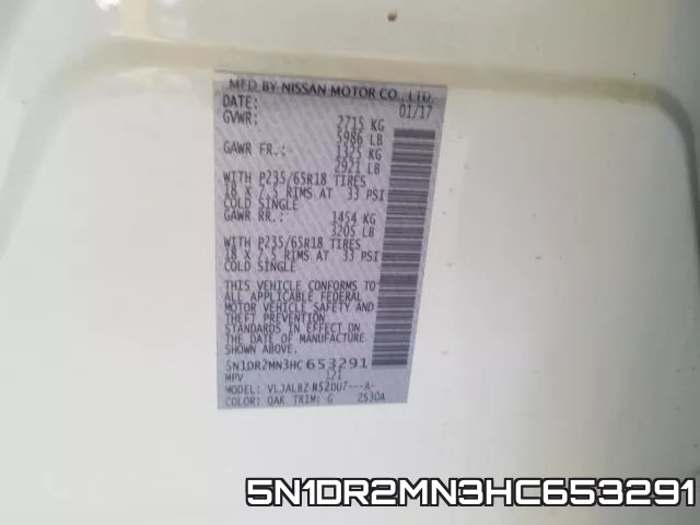 5N1DR2MN3HC653291 фото 2