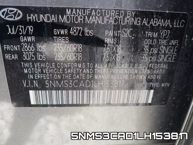 5NMS3CAD1LH153817 фото 2