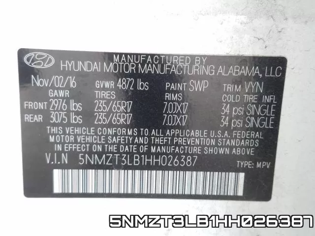 5NMZT3LB1HH026387 фото 2