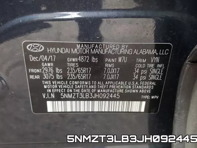 5NMZT3LB3JH092445 фото 2