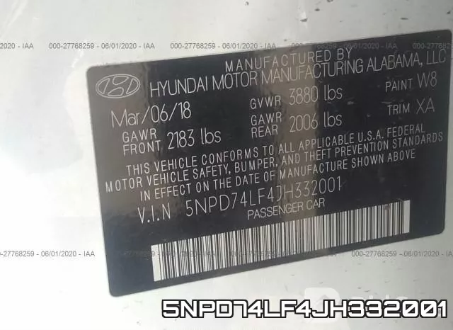 5NPD74LF4JH332001 фото 10