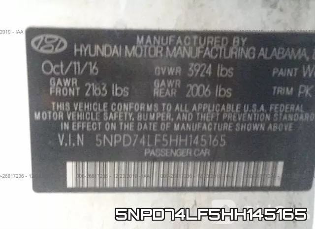 5NPD74LF5HH145165 фото 10