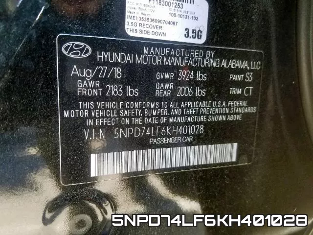 5NPD74LF6KH401028 фото 2