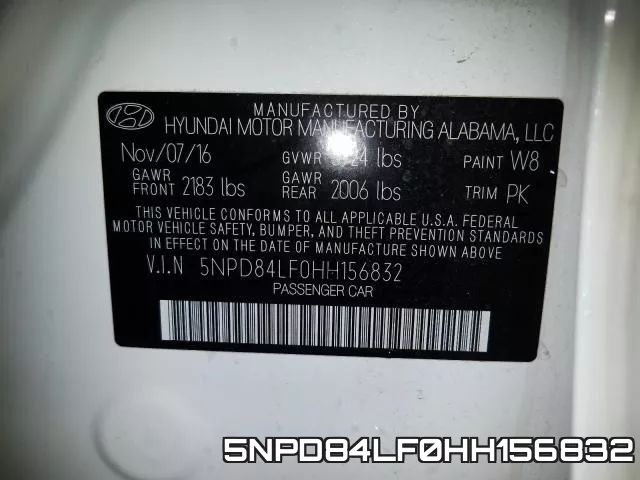 5NPD84LF0HH156832 фото 2