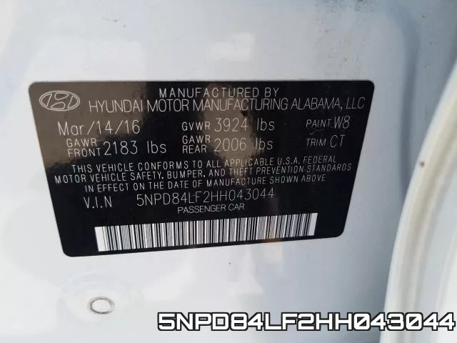 5NPD84LF2HH043044 фото 2