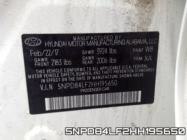5NPD84LF2HH195650 фото 2