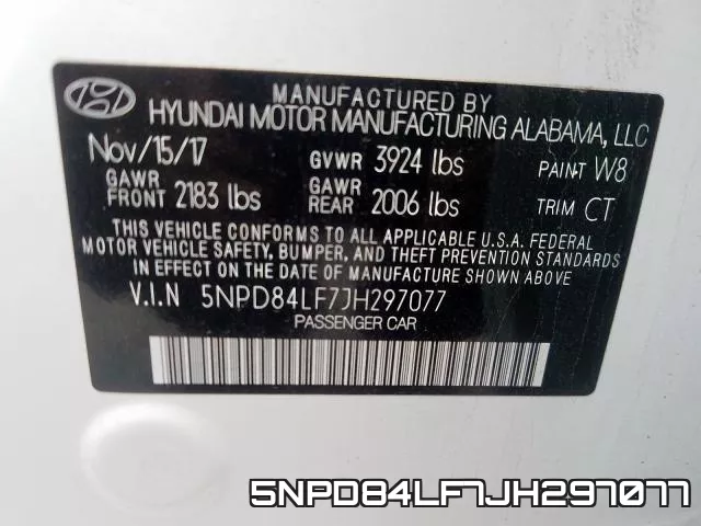 5NPD84LF7JH297077 фото 2