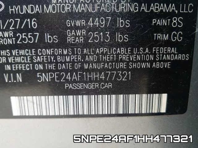 5NPE24AF1HH477321 фото 2