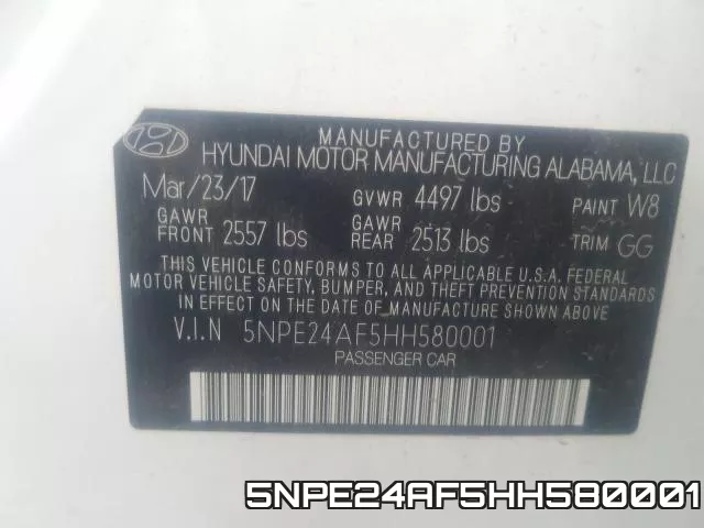 5NPE24AF5HH580001 фото 2
