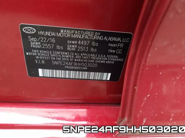 5NPE24AF9HH503020 фото 2