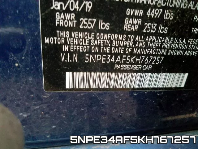 5NPE34AF5KH767257 фото 2