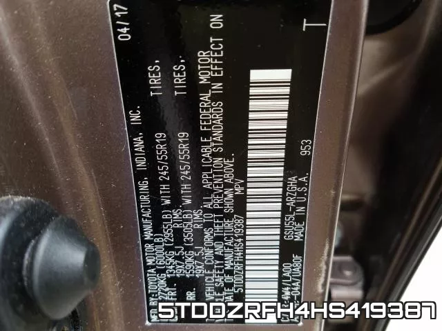 5TDDZRFH4HS419387 фото 2