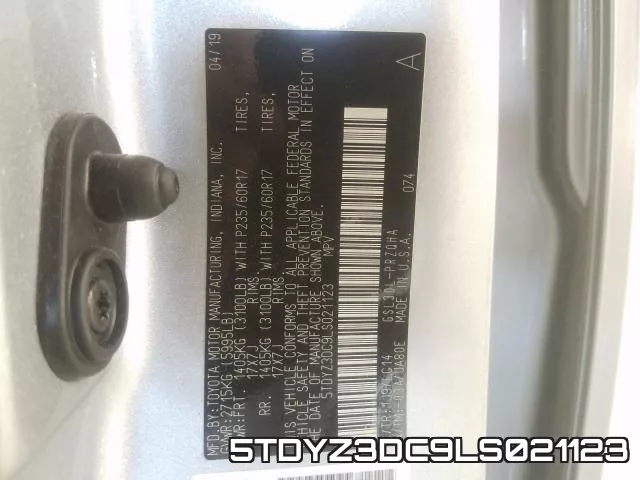 5TDYZ3DC9LS021123 фото 2