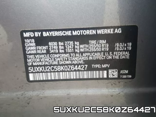 5UXKU2C58K0Z64427 фото 2
