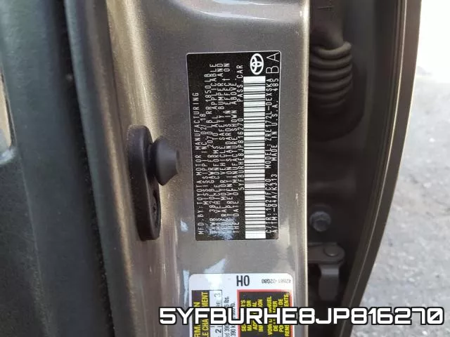 5YFBURHE8JP816270 фото 2