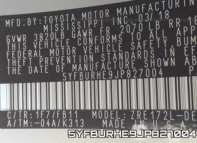 5YFBURHE9JP827004 фото 10