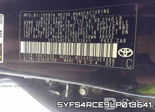 5YFS4RCE9LP013641 фото 10