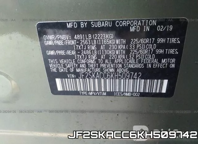 JF2SKACC6KH509742 фото 10