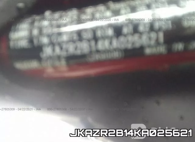 JKAZR2B14KA025621 фото 2