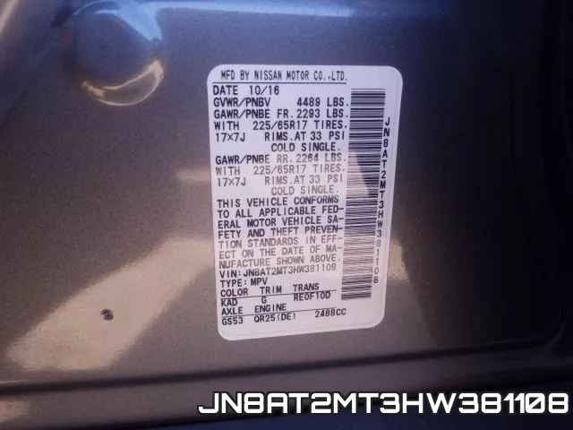 JN8AT2MT3HW381108 фото 2