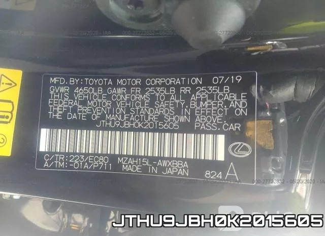 JTHU9JBH0K2015605 фото 10