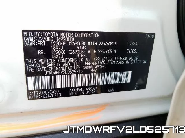 JTMDWRFV2LD525713 фото 2