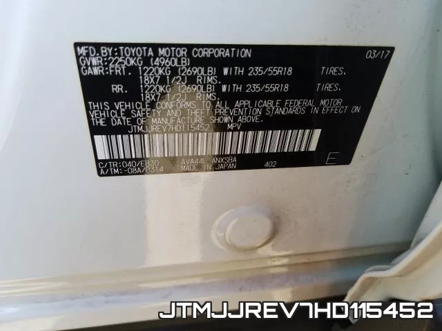 JTMJJREV7HD115452 фото 2