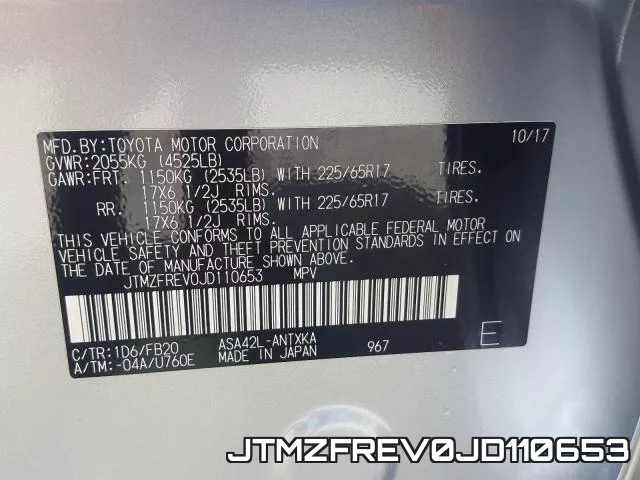 JTMZFREV0JD110653 фото 2