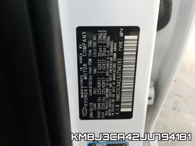KM8J3CA42JU794181 фото 2