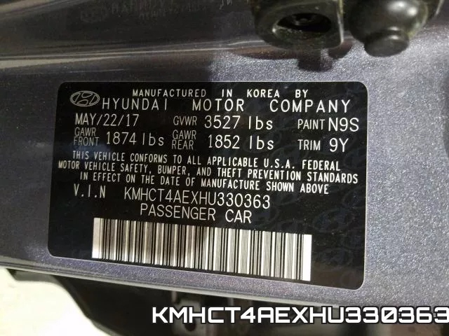 KMHCT4AEXHU330363 фото 2
