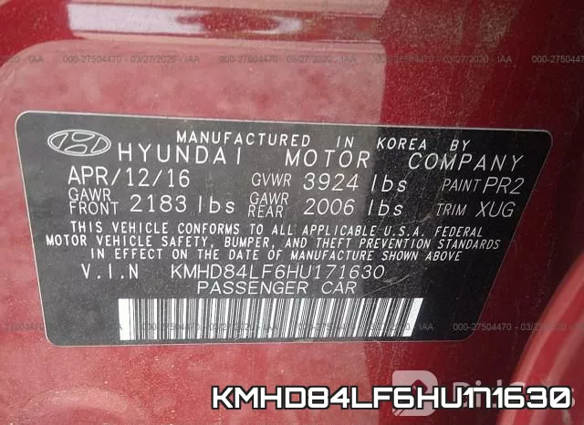 KMHD84LF6HU171630 фото 10