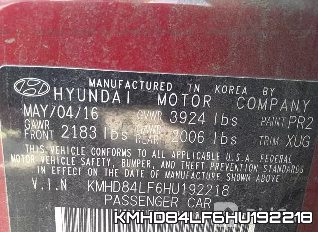 KMHD84LF6HU192218 фото 10