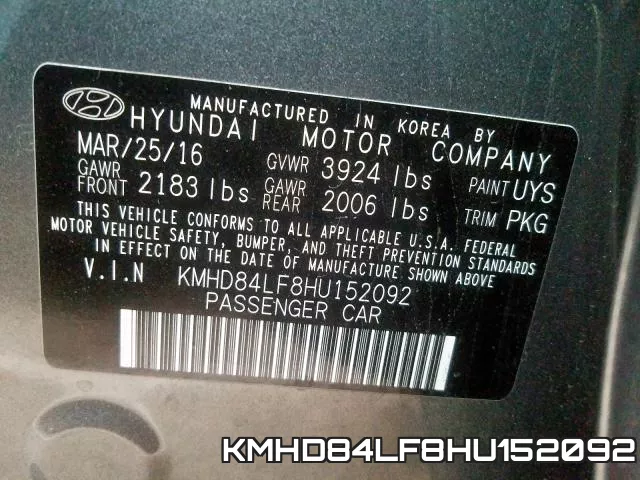 KMHD84LF8HU152092 фото 2