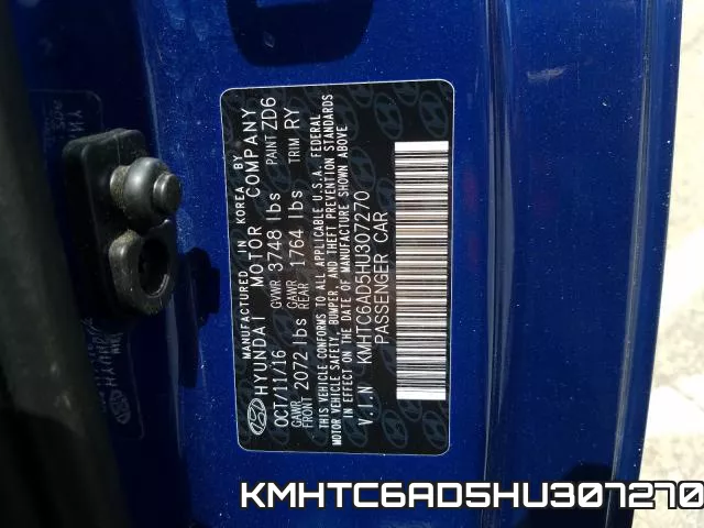 KMHTC6AD5HU307270 фото 2