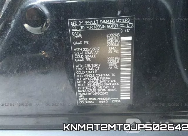 KNMAT2MT0JP502642 фото 10