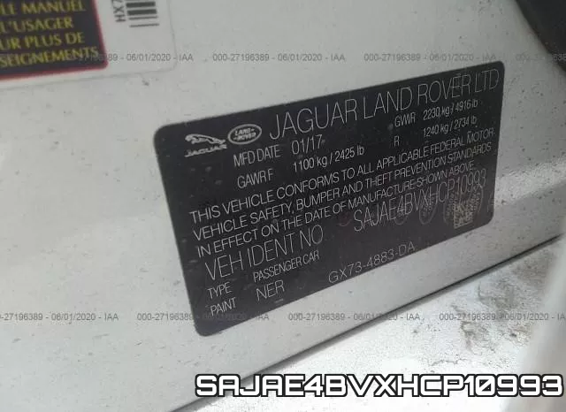 SAJAE4BVXHCP10993 фото 10
