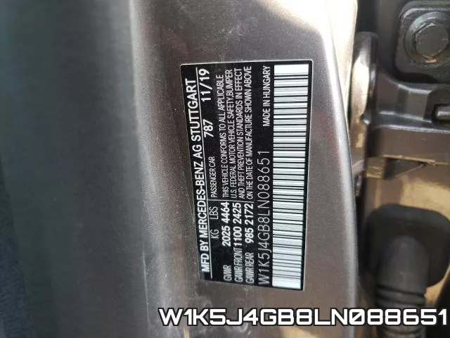 W1K5J4GB8LN088651 фото 2