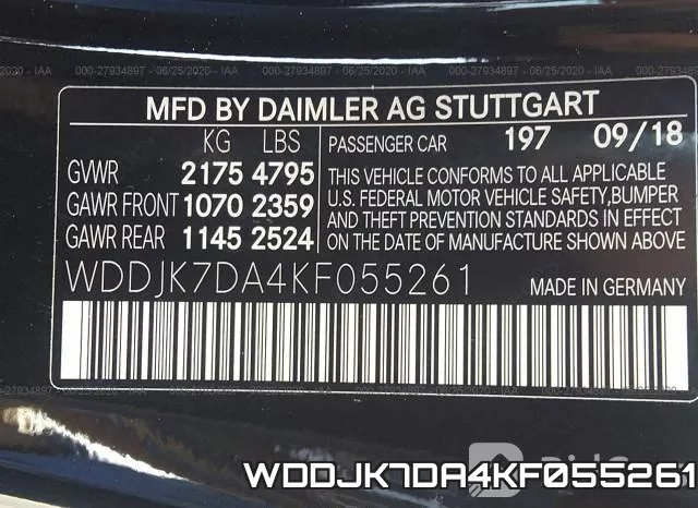 WDDJK7DA4KF055261 фото 10