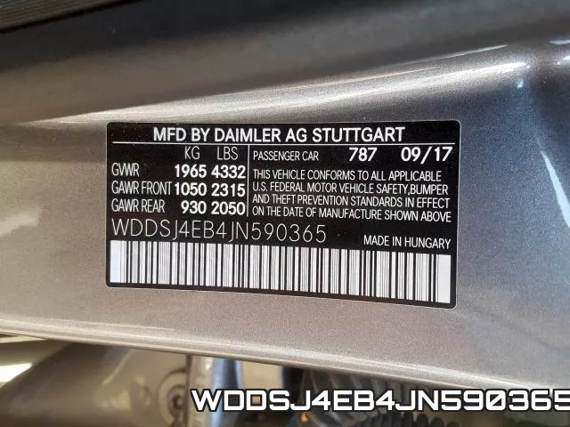 WDDSJ4EB4JN590365 фото 2